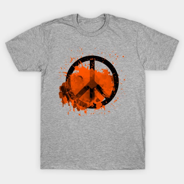 Peace of a Rainbow - Orange T-Shirt by Leroy Binks